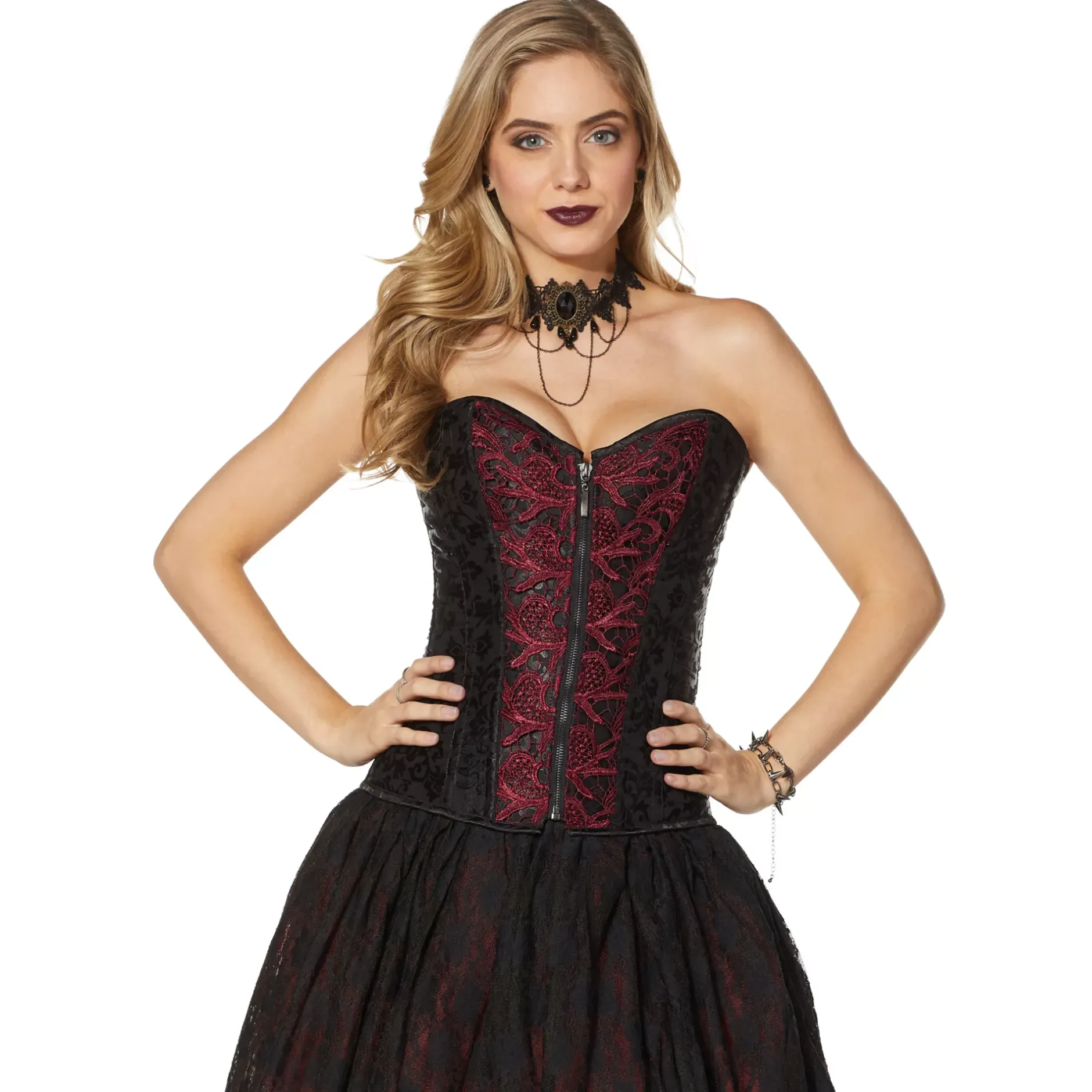 Women Spirit Halloween Adult Vampire Lace Corset