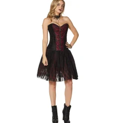 Women Spirit Halloween Adult Vampire Lace Corset