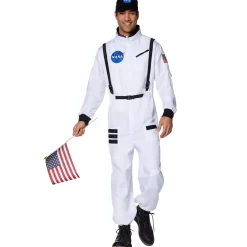 Spirit Halloween Adult White NASA Jumpsuit