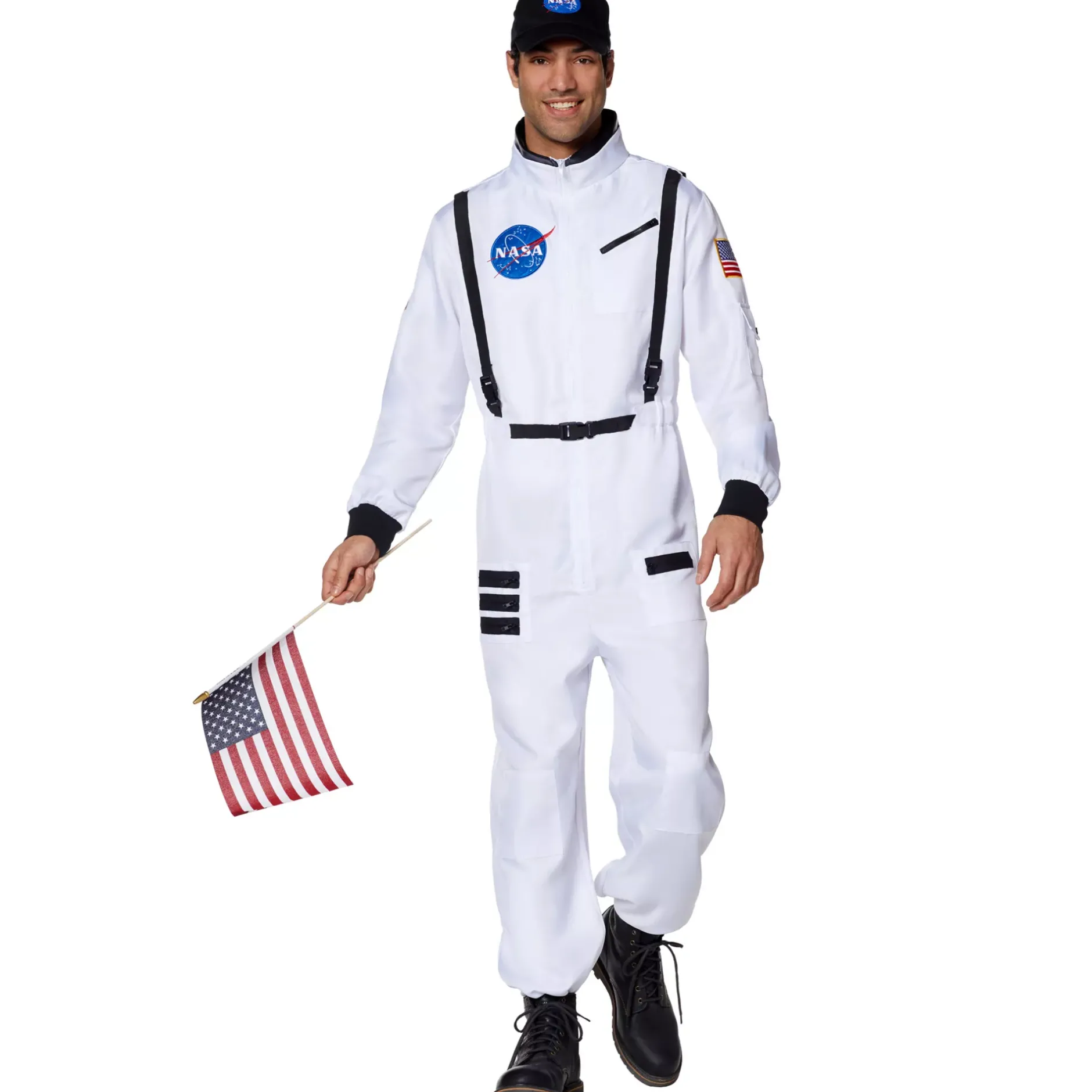 Spirit Halloween Adult White NASA Jumpsuit