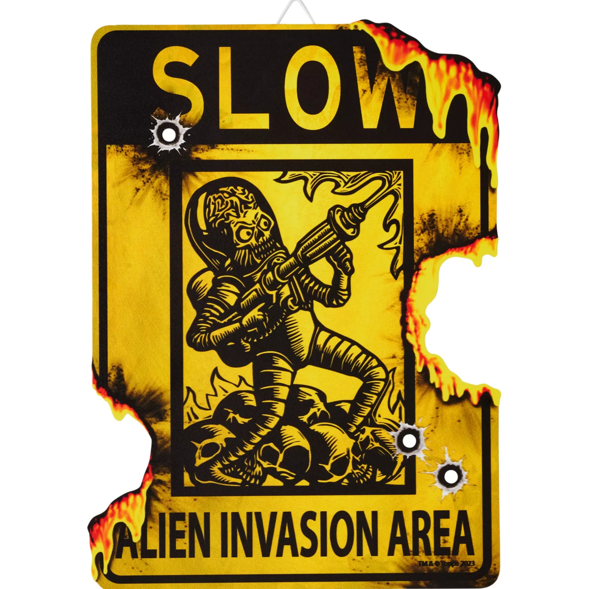 Spirit Halloween Alien Invasion Area Sign - Mars Attacks