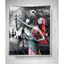 Spirit Halloween Always Together Sherpa Fleece Blanket - The Nightmare Before Christmas