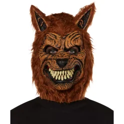 Spirit Halloween Animotion Brown Werewolf Full Mask