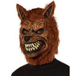 Spirit Halloween Animotion Brown Werewolf Full Mask