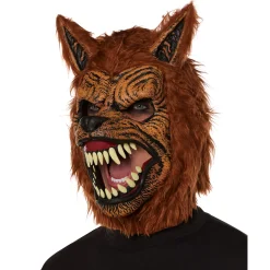 Spirit Halloween Animotion Brown Werewolf Full Mask