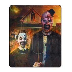 Spirit Halloween Art the Clown American Goth Fleece Blanket - Terrifier