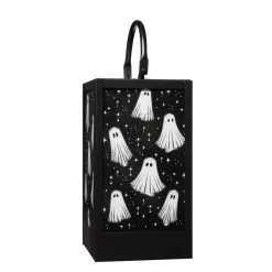 Spirit Halloween Black and White Glass Ghost Lantern