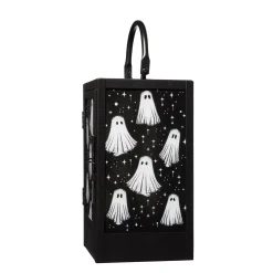 Spirit Halloween Black and White Glass Ghost Lantern