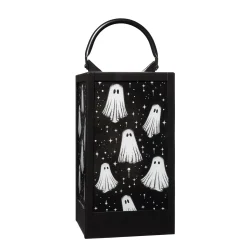 Spirit Halloween Black and White Glass Ghost Lantern