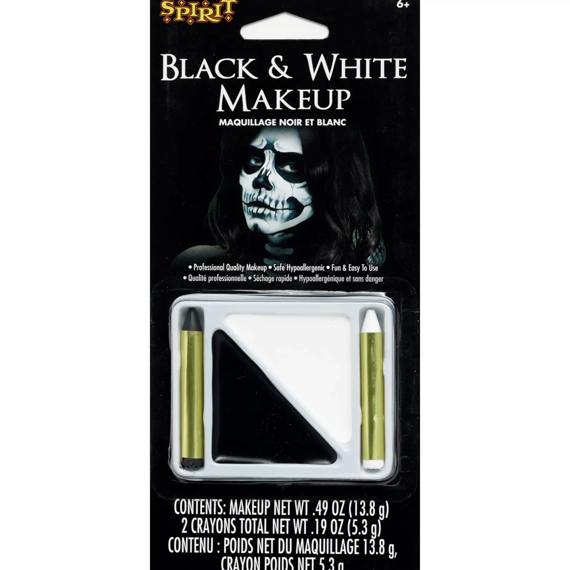 Spirit Halloween Black and White Makeup