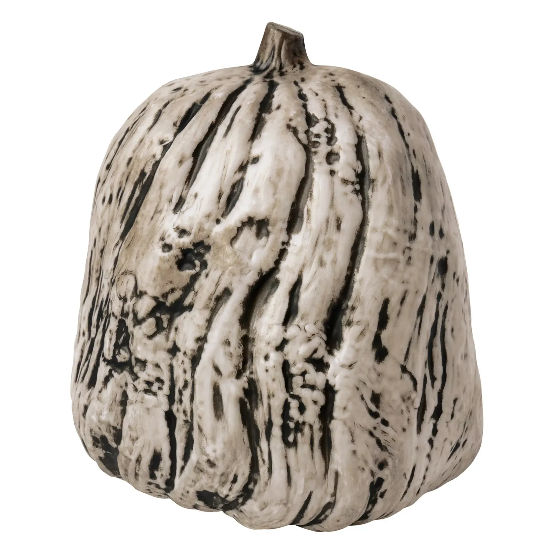 Spirit Halloween Black and White Pumpkin Skull