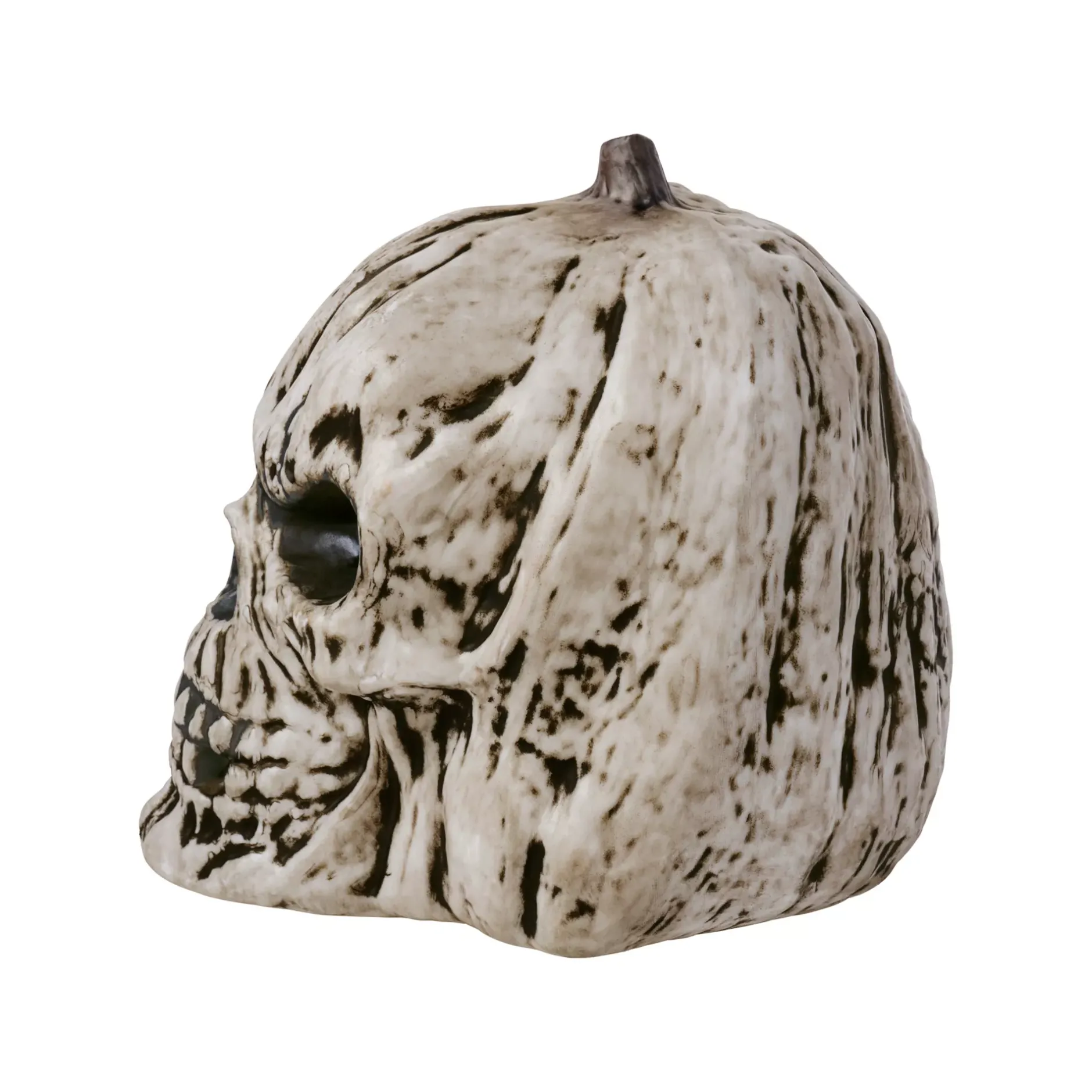 Spirit Halloween Black and White Pumpkin Skull