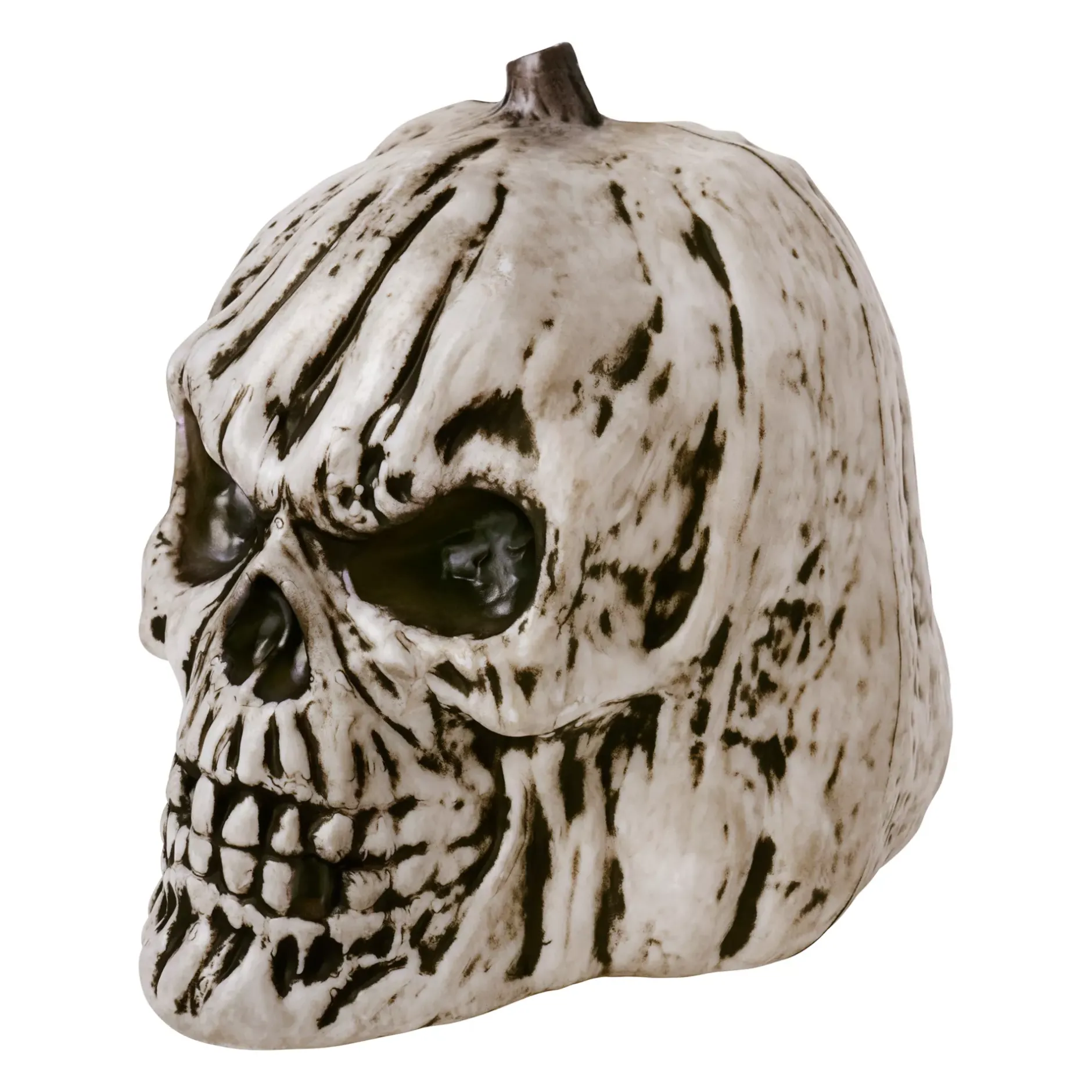 Spirit Halloween Black and White Pumpkin Skull