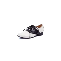 Women Spirit Halloween Black and White Saddle Shoes