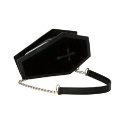 Spirit Halloween Black Coffin Crossbody Bag