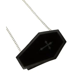 Spirit Halloween Black Coffin Crossbody Bag