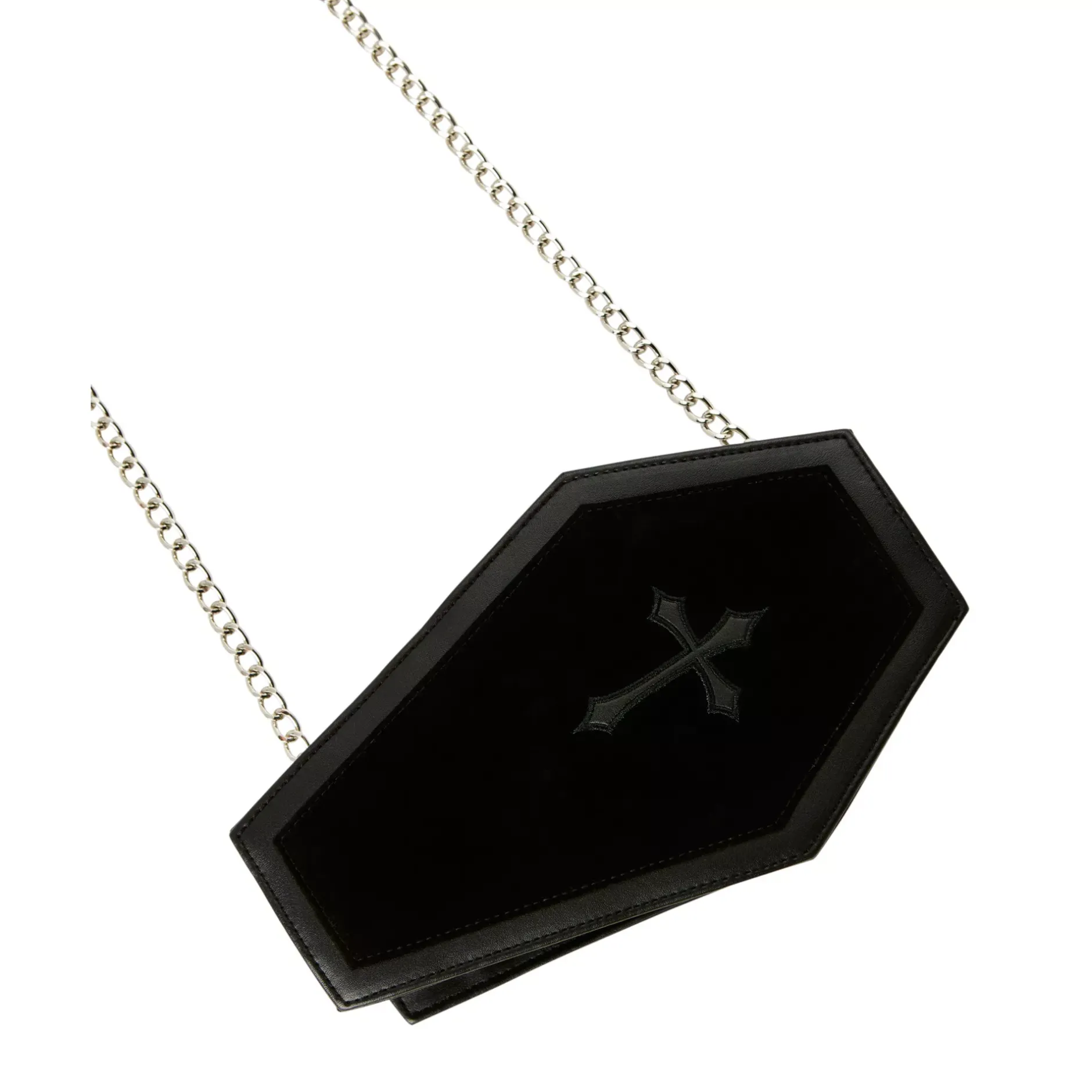 Spirit Halloween Black Coffin Crossbody Bag