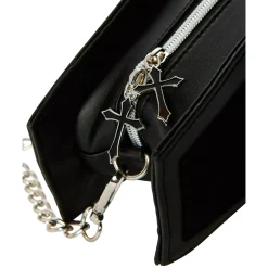 Spirit Halloween Black Coffin Crossbody Bag