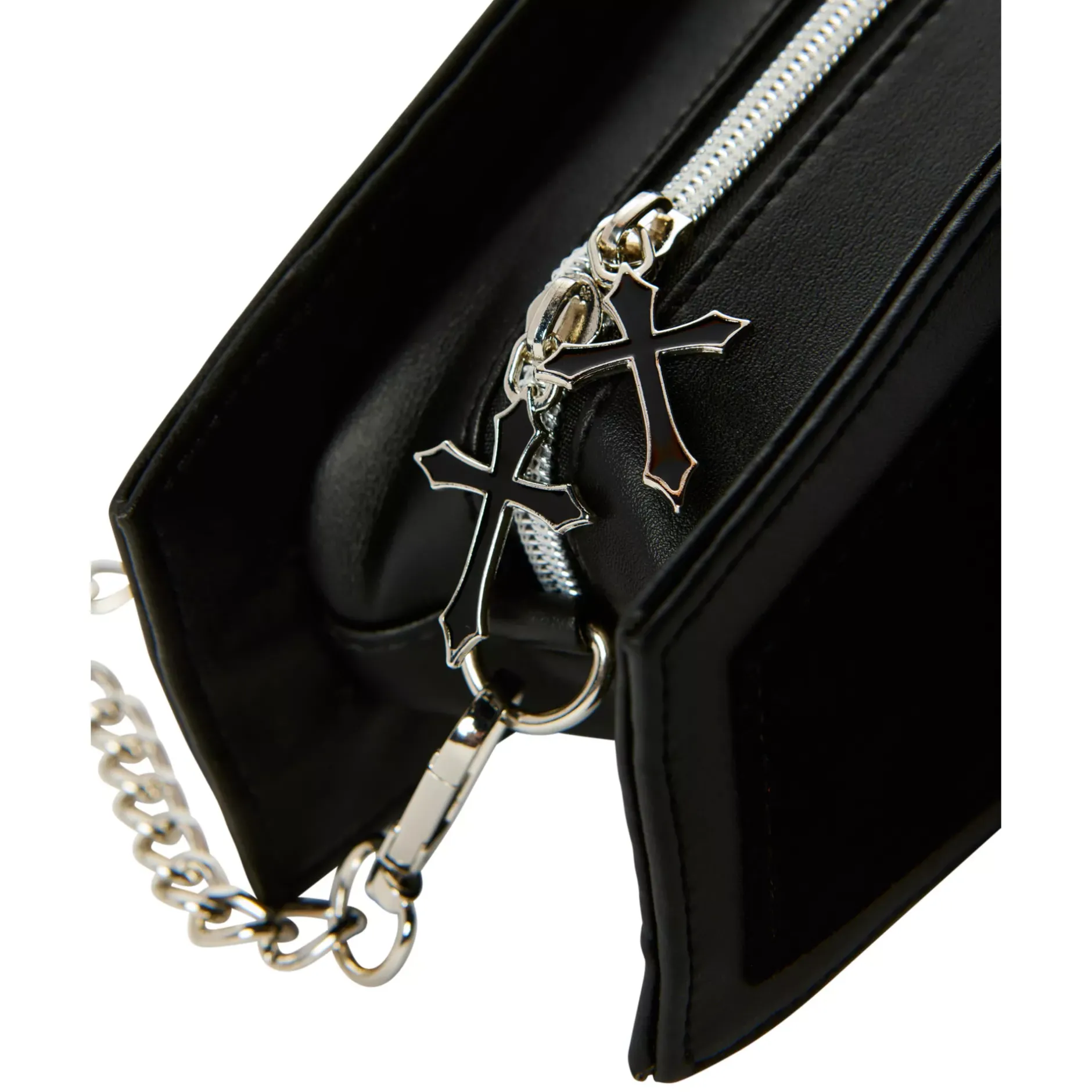 Spirit Halloween Black Coffin Crossbody Bag