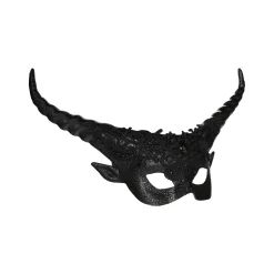 Spirit Halloween Black Horned Masquerade Eye Mask