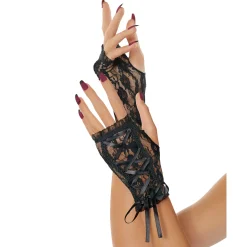 Spirit Halloween Black Lace Glovettes