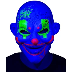 Spirit Halloween Black Light Neon Clown Full Mask