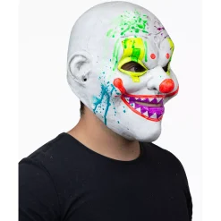 Spirit Halloween Black Light Neon Clown Full Mask