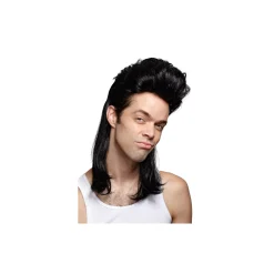 Spirit Halloween Black Mullet Wig