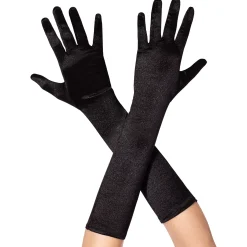 Spirit Halloween Black Satin Gloves