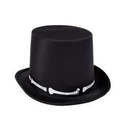 Spirit Halloween Black Skeleton Top Hat - Deluxe