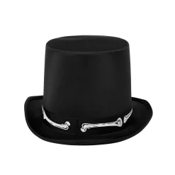 Spirit Halloween Black Skeleton Top Hat - Deluxe