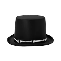 Spirit Halloween Black Skeleton Top Hat - Deluxe