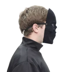 Spirit Halloween Black Velvet Skull Half Mask