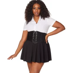 Women Spirit Halloween Black Waist Cincher