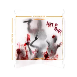Spirit Halloween Bloody Hands Garage Single Door Cover
