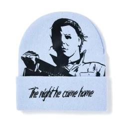 Spirit Halloween Blue The Night He Came Home Cuff Beanie Hat - Halloween