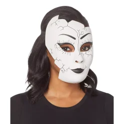 Spirit Halloween Broken Doll Half Mask