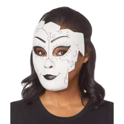 Spirit Halloween Broken Doll Half Mask