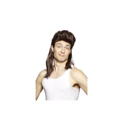 Spirit Halloween Brown Mullet Wig
