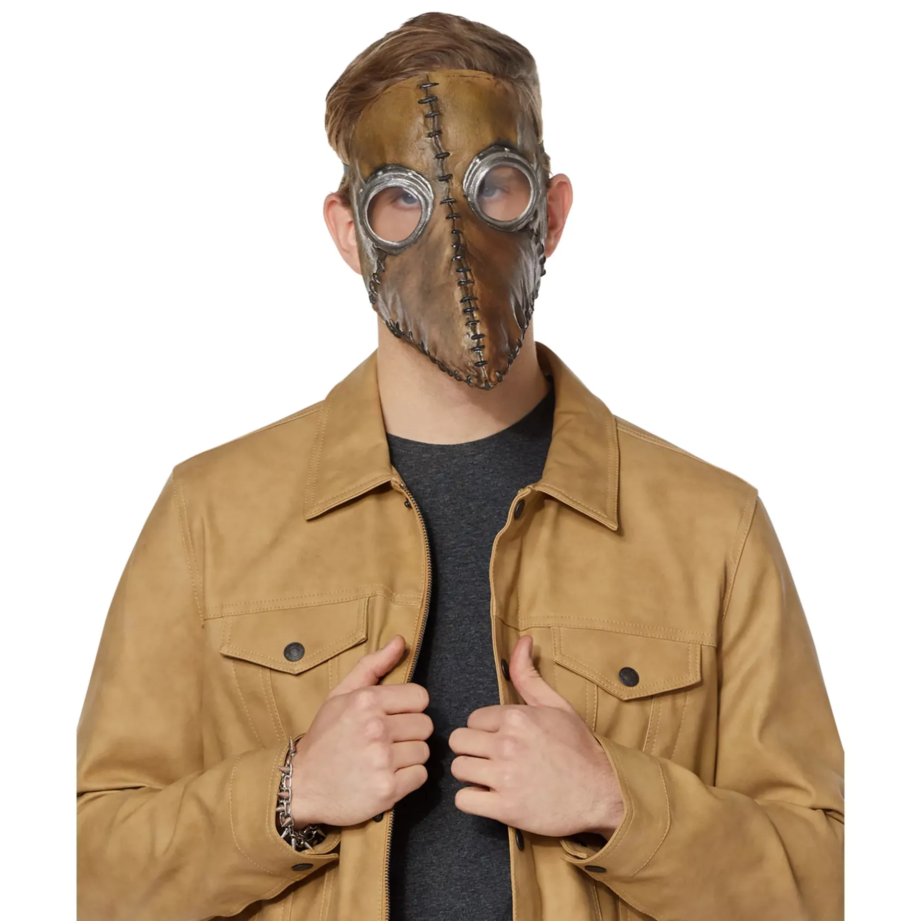 Spirit Halloween Brown Plague Doctor Half Mask