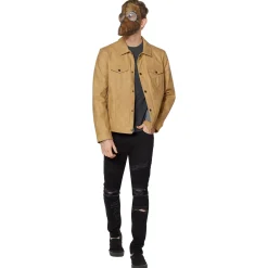 Spirit Halloween Brown Plague Doctor Half Mask