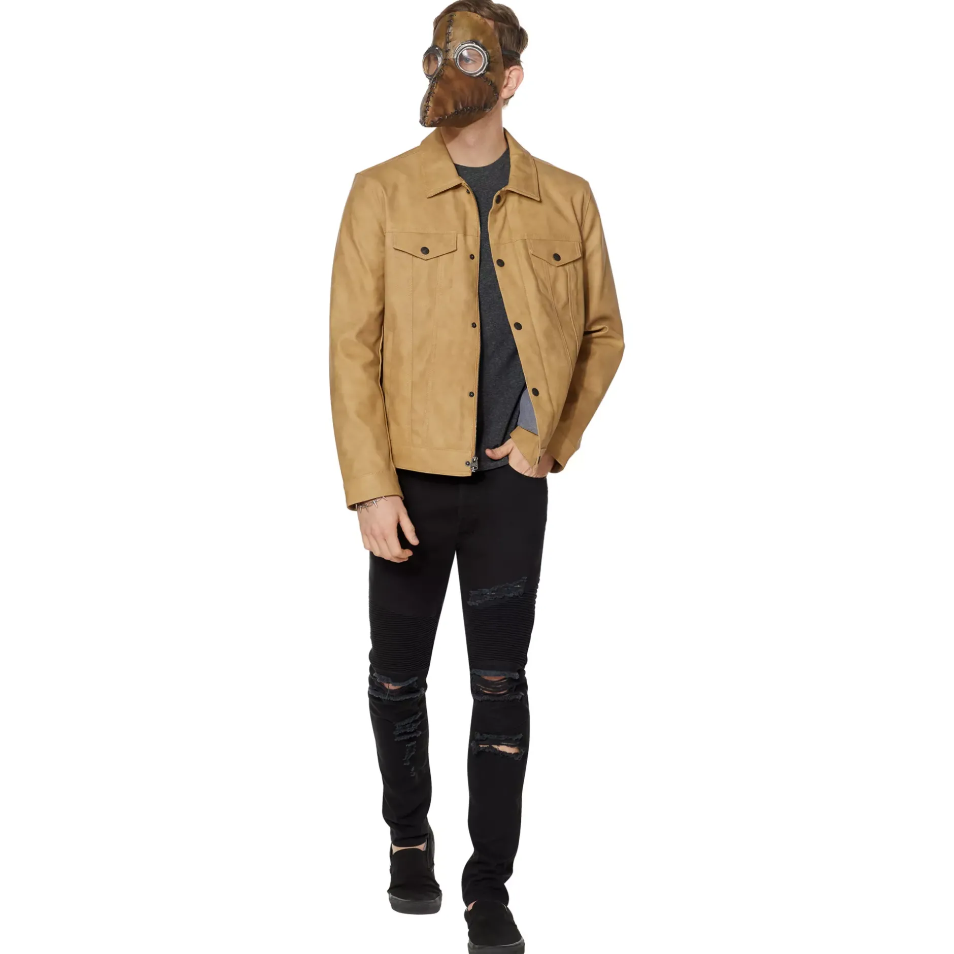 Spirit Halloween Brown Plague Doctor Half Mask