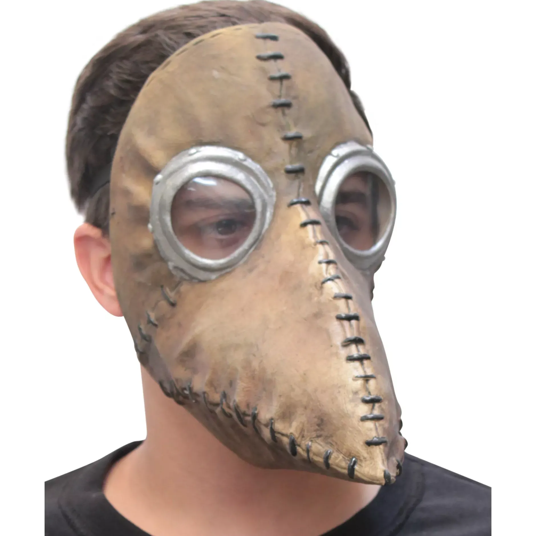 Spirit Halloween Brown Plague Doctor Half Mask
