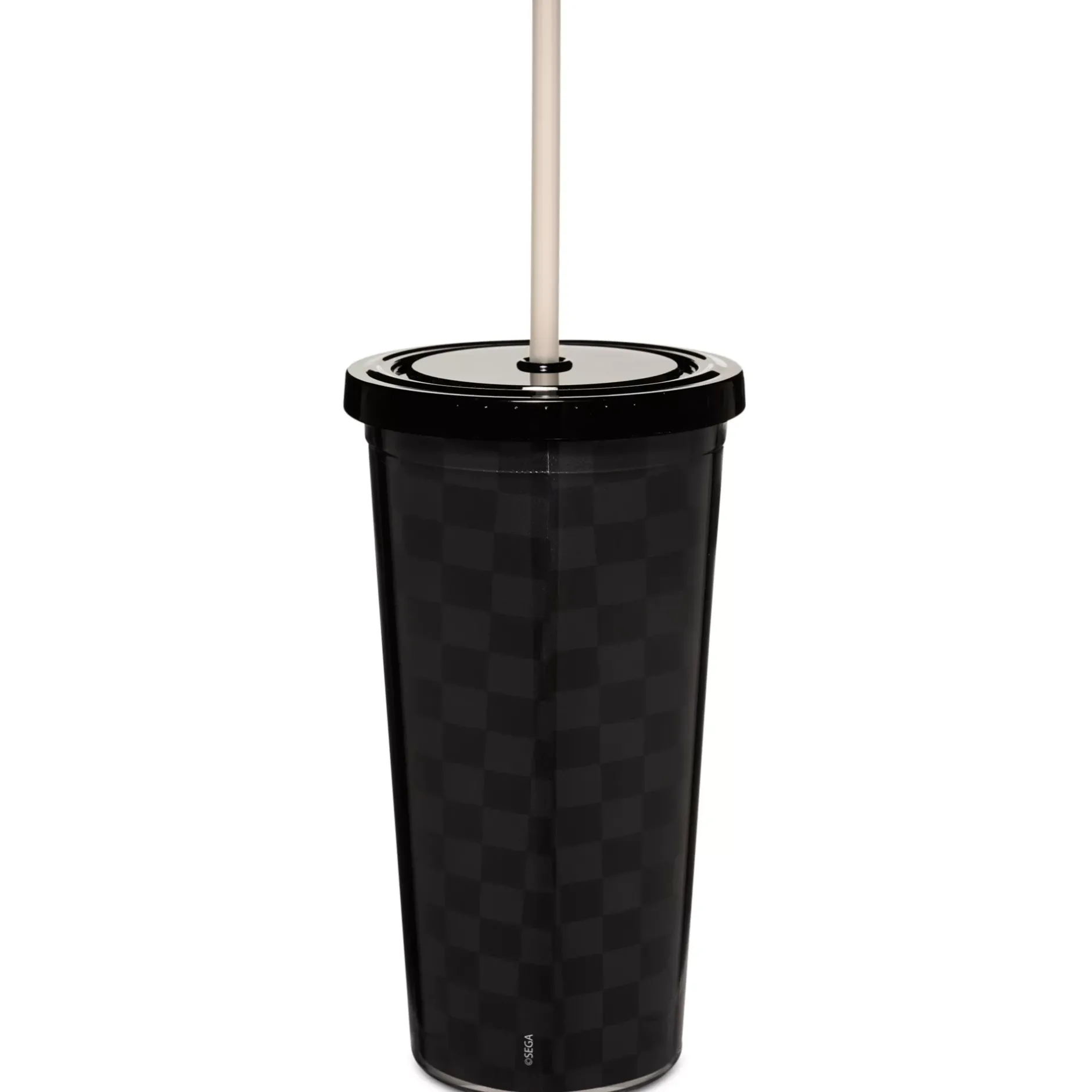 Spirit Halloween Checkered Flag Sonic the Hedgehog Cup with Straw - 20 oz.