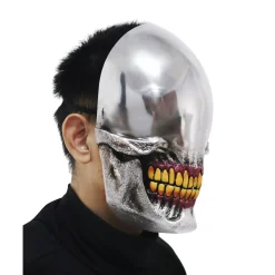 Spirit Halloween Chrome Smile Half Mask