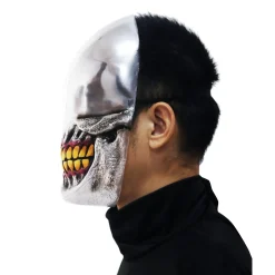 Spirit Halloween Chrome Smile Half Mask