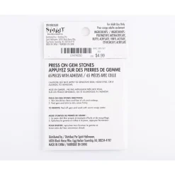 Spirit Halloween Clear Press On Gem Stones 65 Piece Set