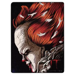 Spirit Halloween Cosmic Clown Pennywise Fleece Blanket - It