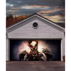 Spirit Halloween Creepy Carney Garage Double Door Cover