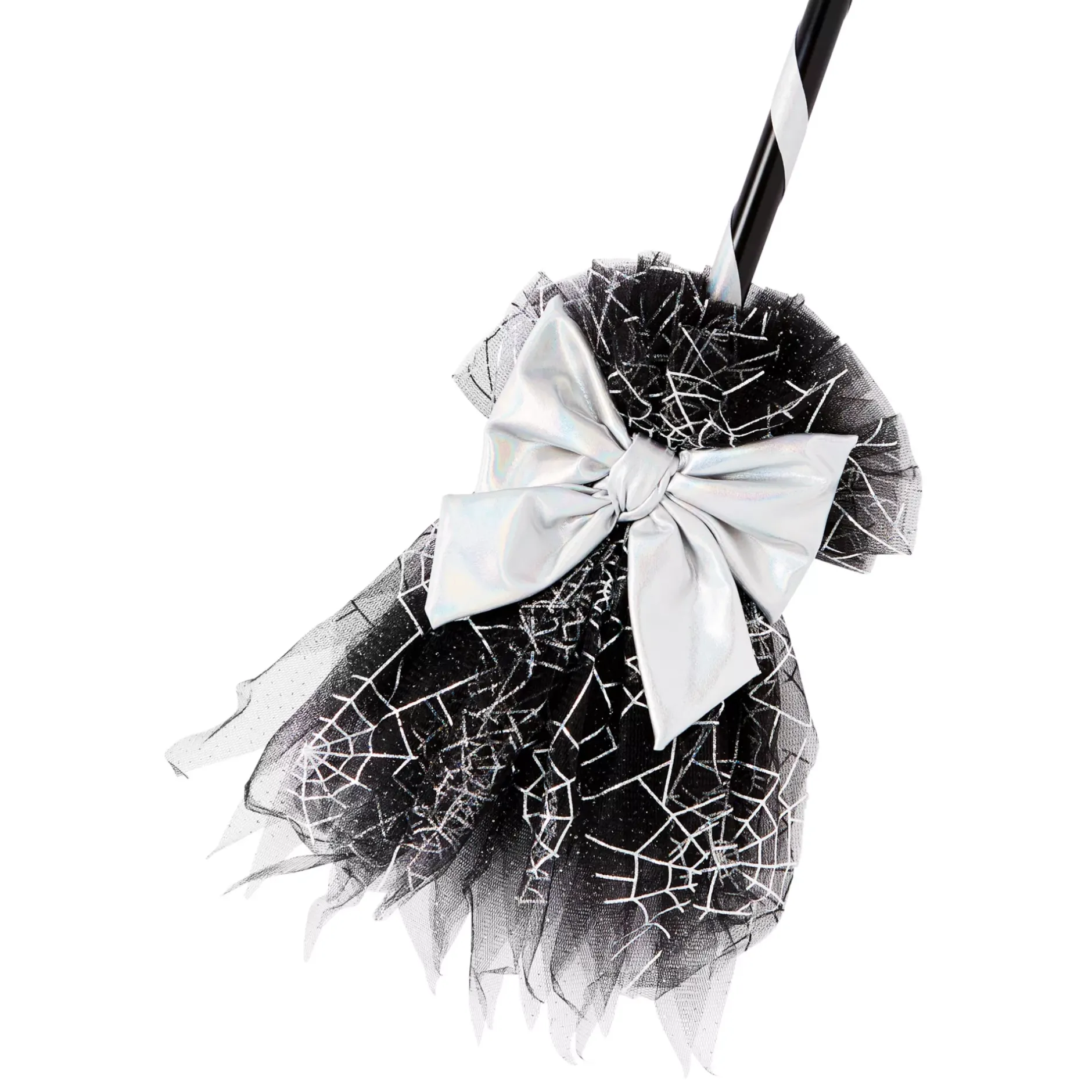 Spirit Halloween Deluxe Silver Witch Broom